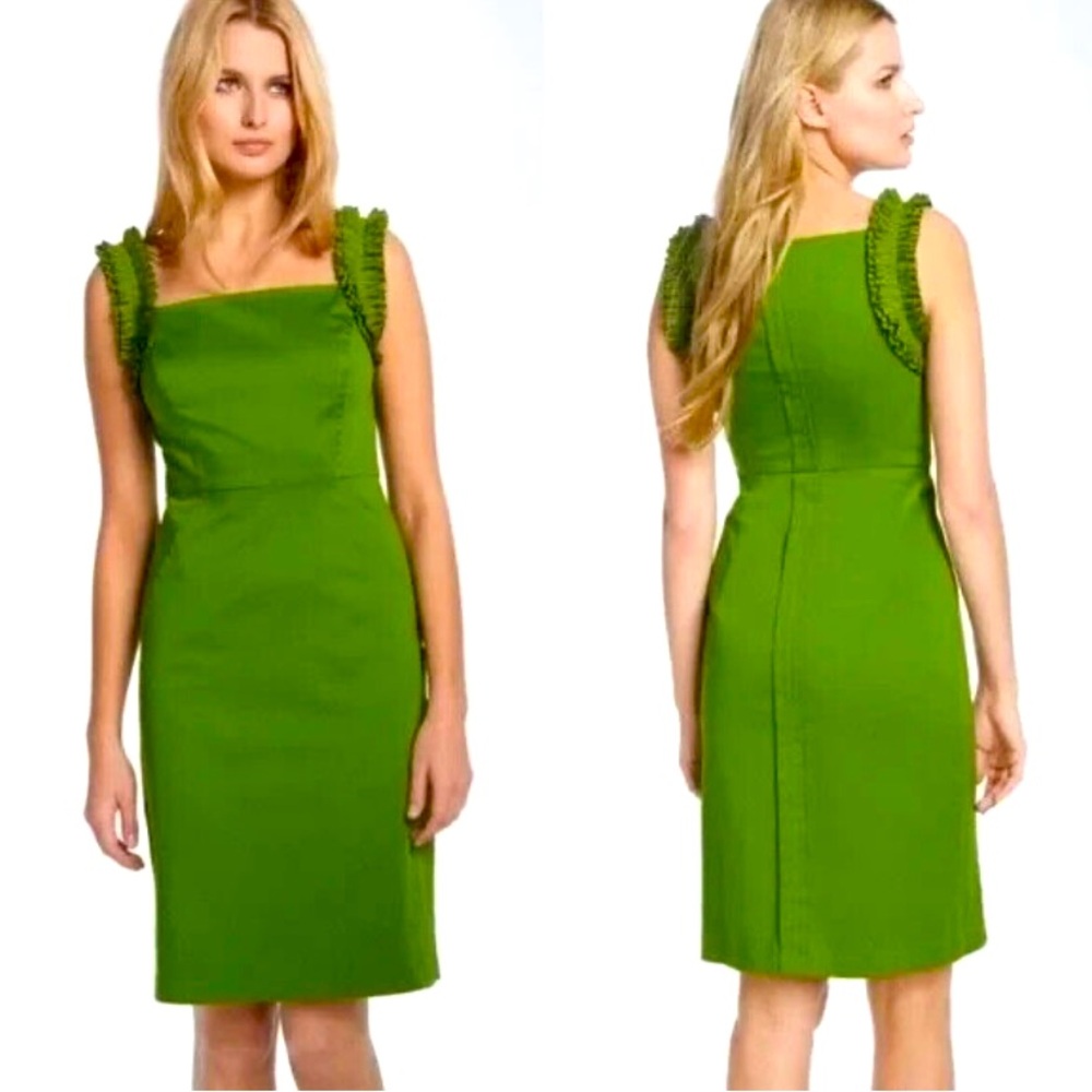 Ted Baker London Green Ruffle Strap Lydwina Sheath Dress vanity
Size 4